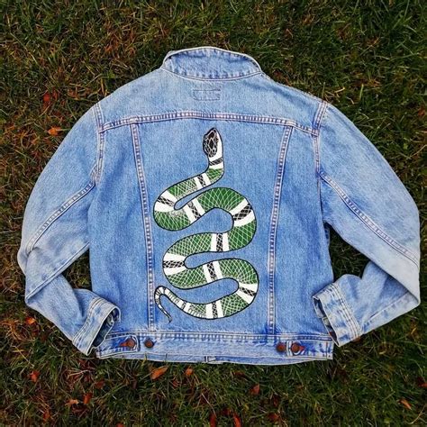 gucci jean jacket replica|gucci jean jacket with snake.